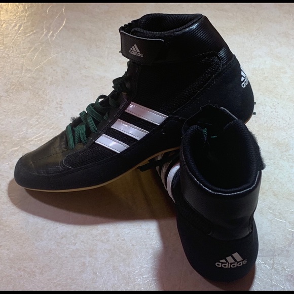 adidas men's boy's hvc2 wrestling mat shoe ankle strap 2 colors aq3325